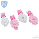 Crochet Headband With Flower (HB70) (Baby Headband) Mansuri